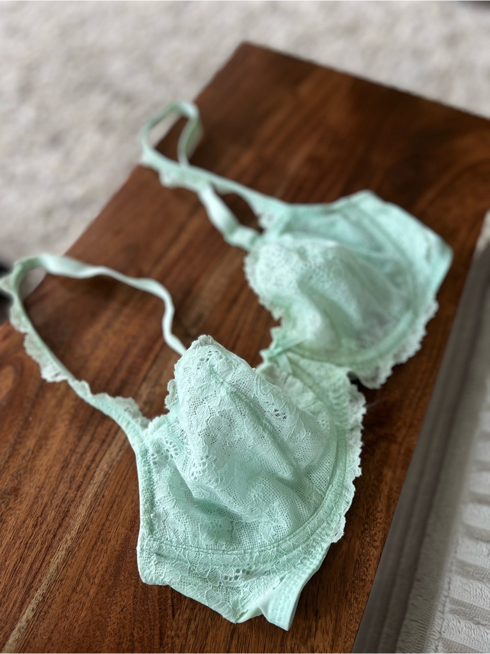 Victoria's Secret Mint Lace Underwire Bra